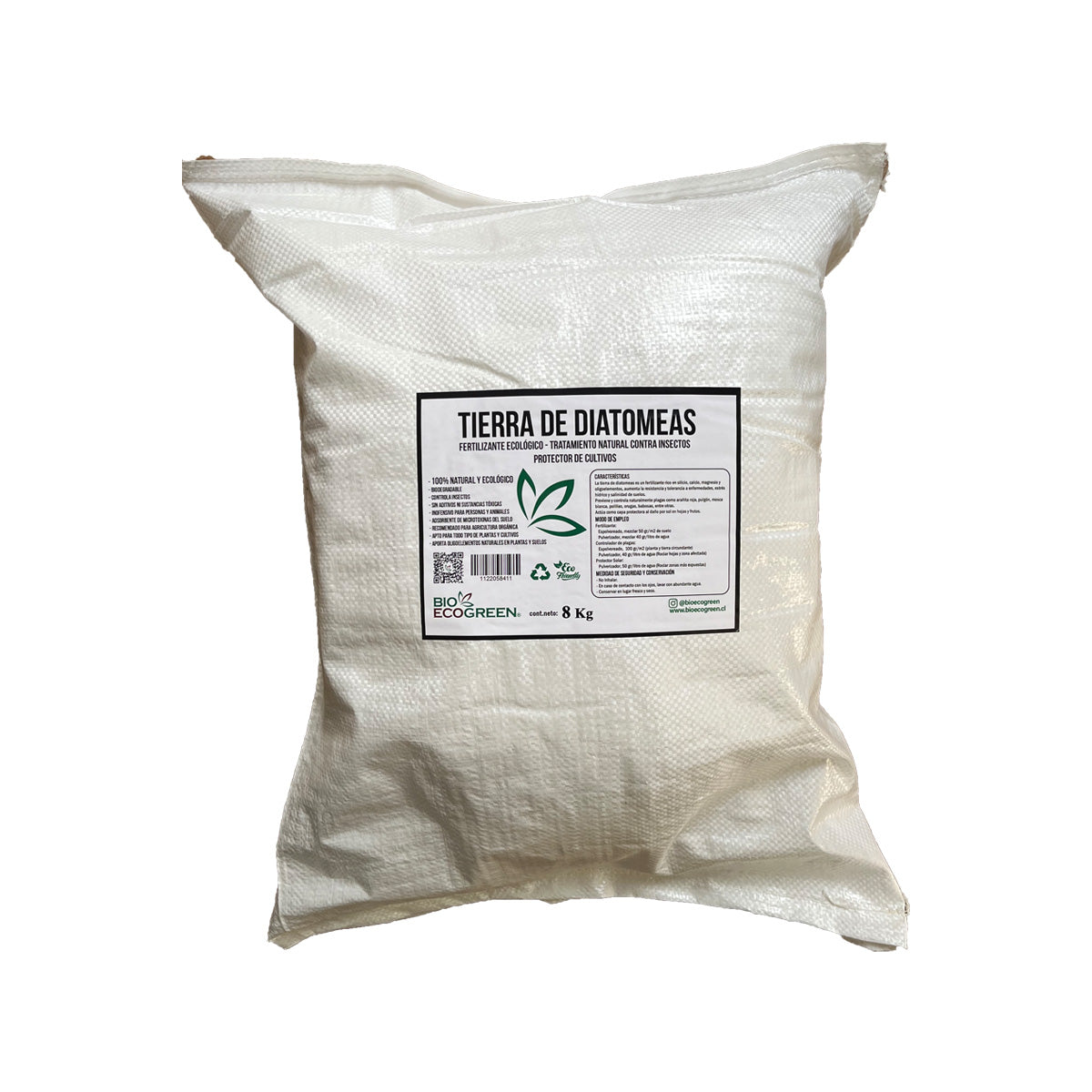 Tierra Diatomeas, Fertilizante y Plaguicida Ecológico 8 Kg