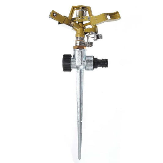 Aspersor Riego automático 1/2 Pulgada con estaca, Metálico.