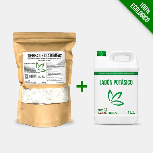Jabón Potásico (1 Litro) + Tierra de Diatomeas (500 gr)