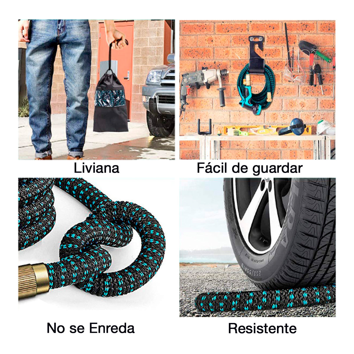 Manguera Retráctil Expandible Jardín 30 Mts Más Accesorios