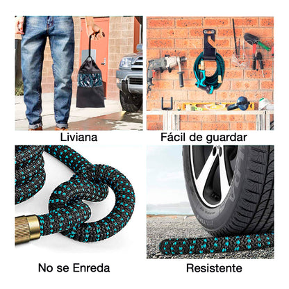 Manguera Retráctil Expandible Jardín 30 Mts Más Accesorios